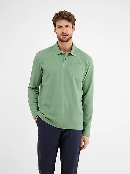 LERROS Langarmshirt "LERROS Herren Langarmpolo in Waffel-Piqué" günstig online kaufen