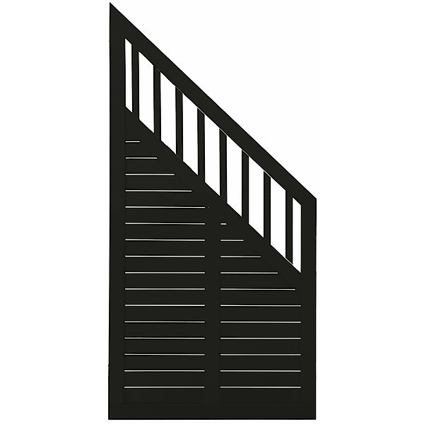 Sichtschutzzaun Nostalgi Nadelholz Schwarz 90 cm x 180 /95 cm günstig online kaufen