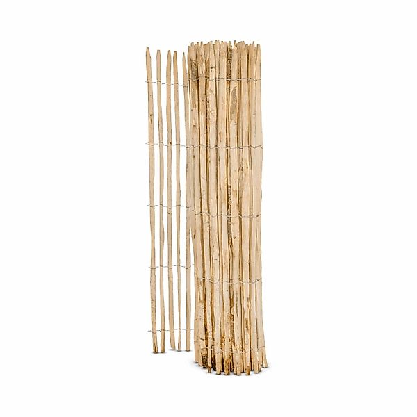Stiltreu Französischer Premium Staketenzaun Kastanie 500 cm x 200 cm Latten günstig online kaufen