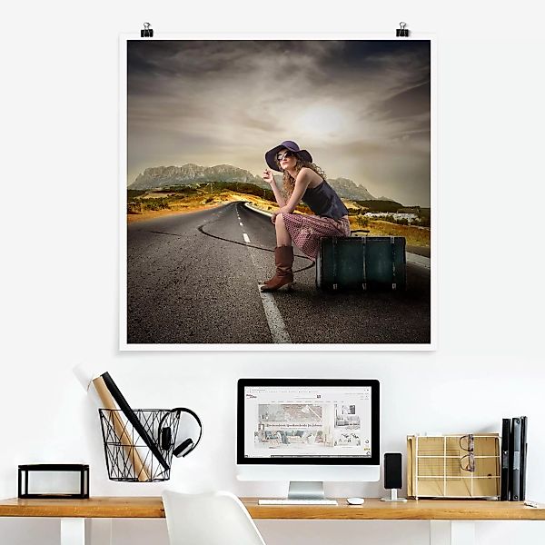 Poster - Quadrat On the Road günstig online kaufen