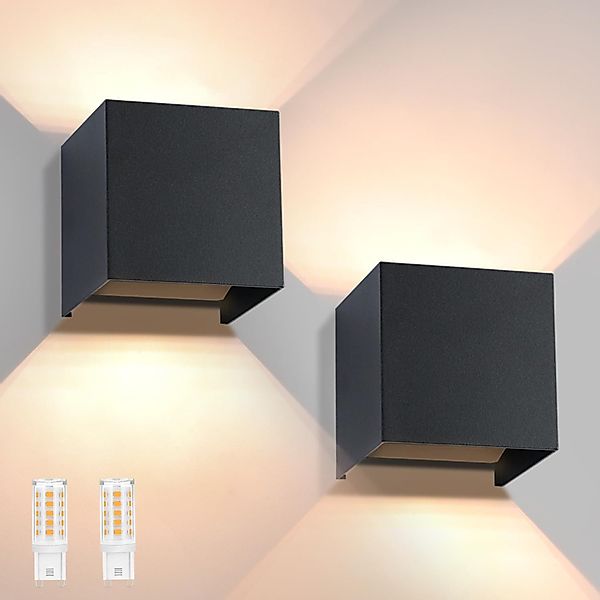 ZMH LED Wandleuchte Innen 2ER Außenwandleuchte günstig online kaufen
