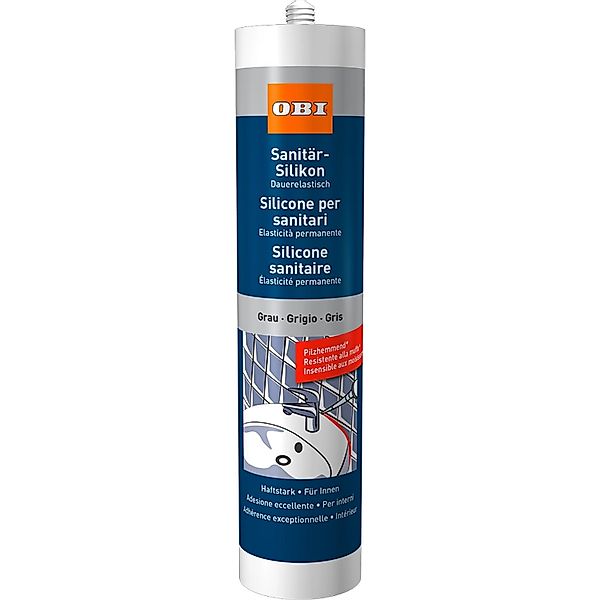 OBI Sanitär-Silikon Grau 310 ml günstig online kaufen