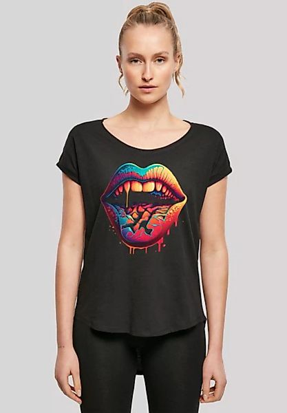 F4NT4STIC T-Shirt "Drooling Lips LONG TEE", Print günstig online kaufen