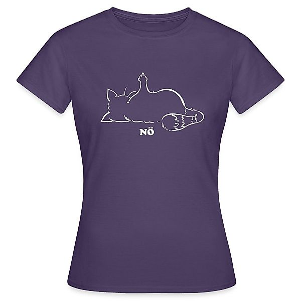 Spreadshirt T-Shirt Katze Nö Neinsager Mittelfinger günstig online kaufen