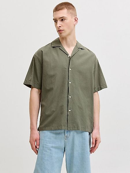 Jack & Jones Kurzarmhemd JJEBREEZE LINEN BLEND RESORT SHIRT SS SN mit Knopf günstig online kaufen