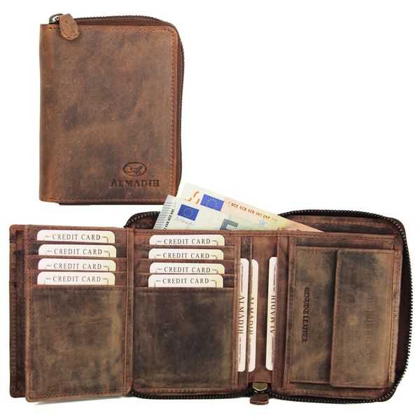 ALMADIH Brieftasche Leder P2H-RV Portemonnaie RFID-Schutz günstig online kaufen