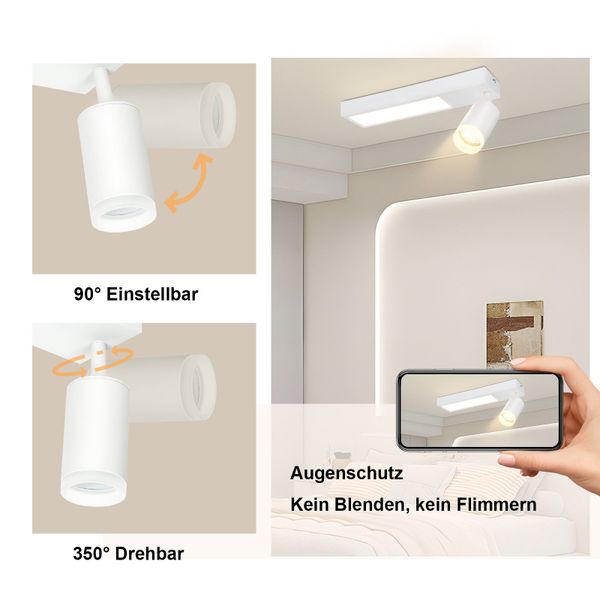 Nettlife Deckenstrahler Deckenstrahler 1/2/3/4 Flammig GU10, günstig online kaufen