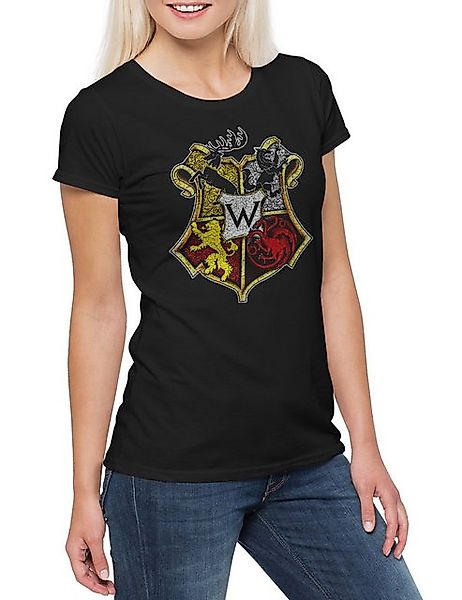 Urban Backwoods Print-Shirt Westeros School Damen T-Shirt Game of Swords Ha günstig online kaufen