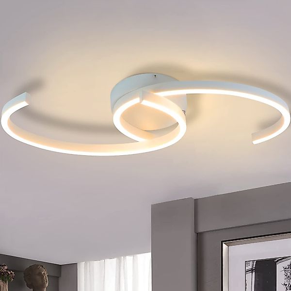 Nettlife Deckenleuchten Wohnzimmer Weiß Modern 24W günstig online kaufen