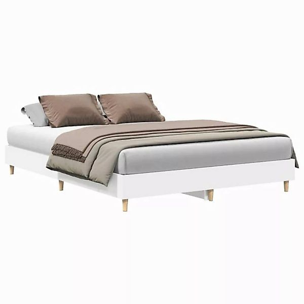 vidaXL Bett Bettgestell ohne Matratze Weiß 150x200 cm Holzwerkstoff günstig online kaufen