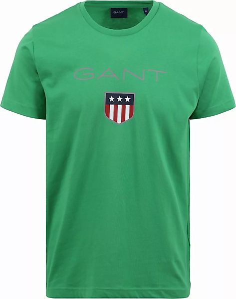Gant T-shirt Shield Logo Grün - Größe L günstig online kaufen
