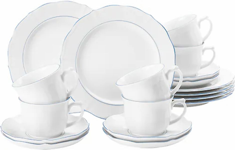 Seltmann Weiden Kaffeeservice »Kaffeeservice 18-teilig Sonate Blue Lines« K günstig online kaufen