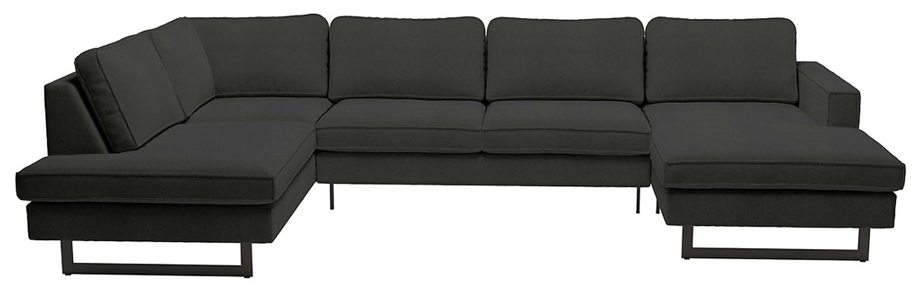 PLACES OF STYLE Wohnlandschaft "Pinto, 350 cm, U-Form, XXL, mit Ottomanen" günstig online kaufen