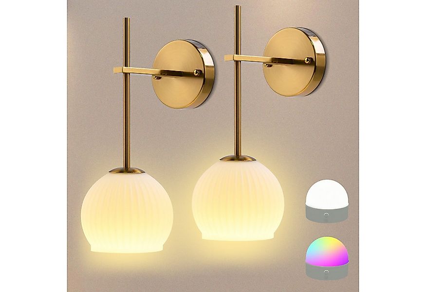 Lapalife Wandleuchte Dimmbare Wiederaufladbare LED Wandleuchte, 2 Stück, 3 günstig online kaufen