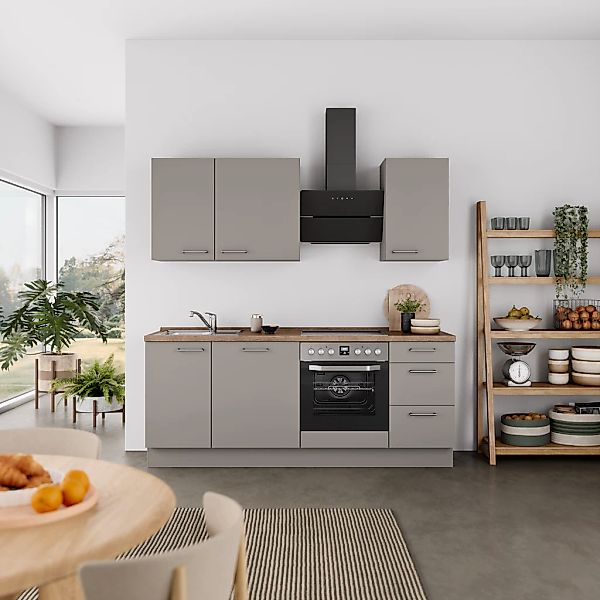 nobilia Küchenzeile ""Laser II", Ausrichtung wählbar, Breite 210 cm" vormon günstig online kaufen