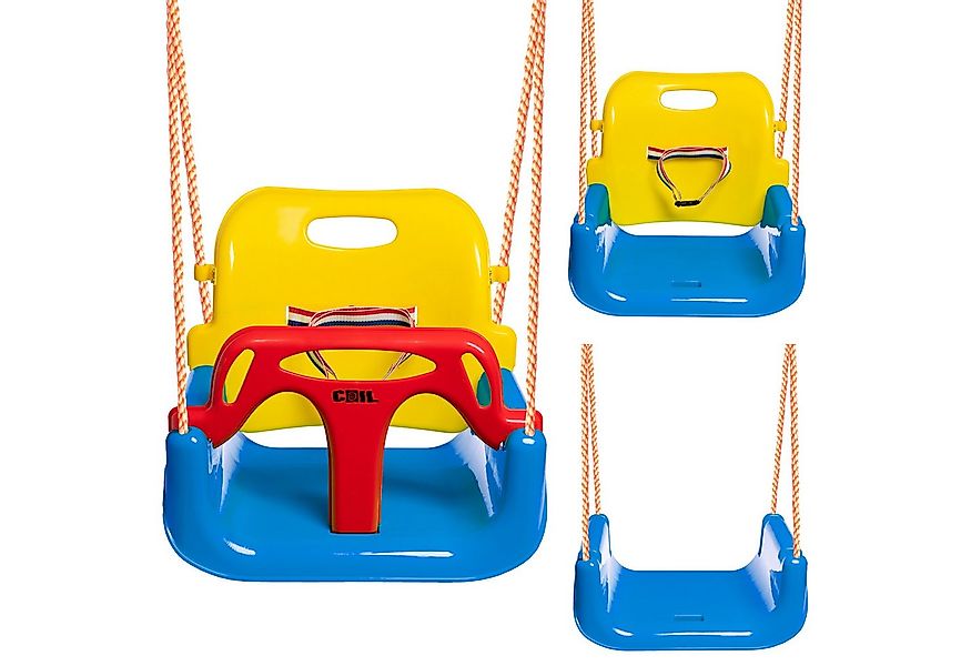 COIL Babyschaukel Schaukel 3in1, Gartenschaukel,Rückenlehne und Anschnallgu günstig online kaufen