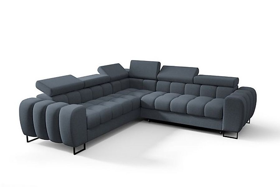 Friderik-EU Ecksofa Aspen Max 260x260 cm mit verstellbaren Kopfstützen, Sto günstig online kaufen