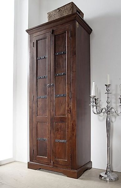 Massivmoebel24 Dreh-/Schwebetürenschrank #901 (OXFORD Schrank Akazie - Vers günstig online kaufen
