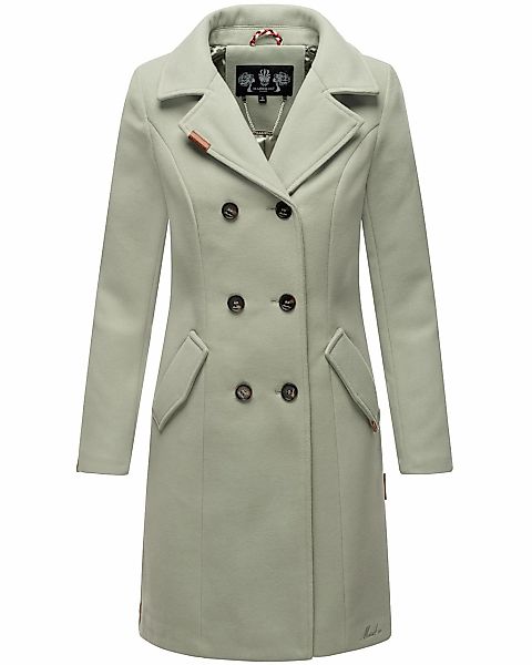Marikoo Kurzmantel "Nanakoo" edler Damen Trenchcoat in Woll-Optik günstig online kaufen