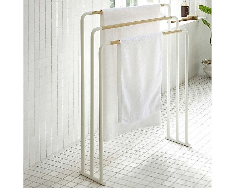 Yamazaki Handtuchständer "Plain" stehend platzsparend ohne Bohren 70x83x19c günstig online kaufen