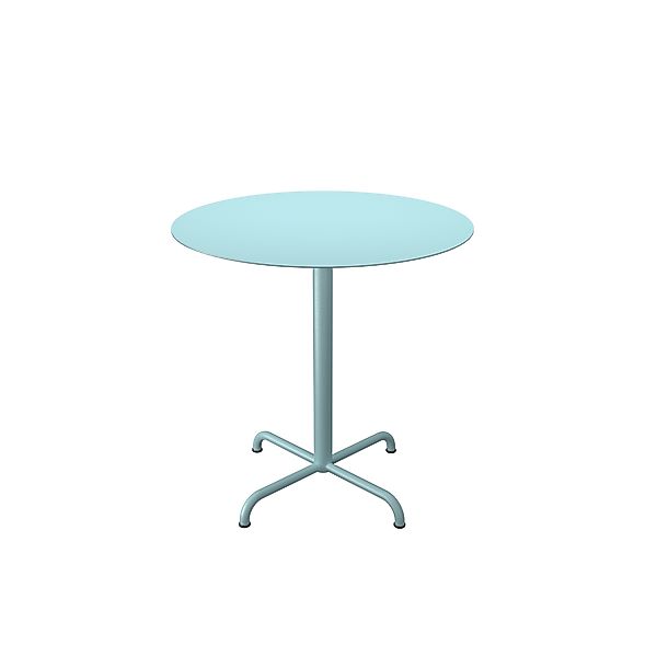 Pico Cafe-Tisch Outdoor Quadratisch Eisblau Rund Ø 74 cm günstig online kaufen