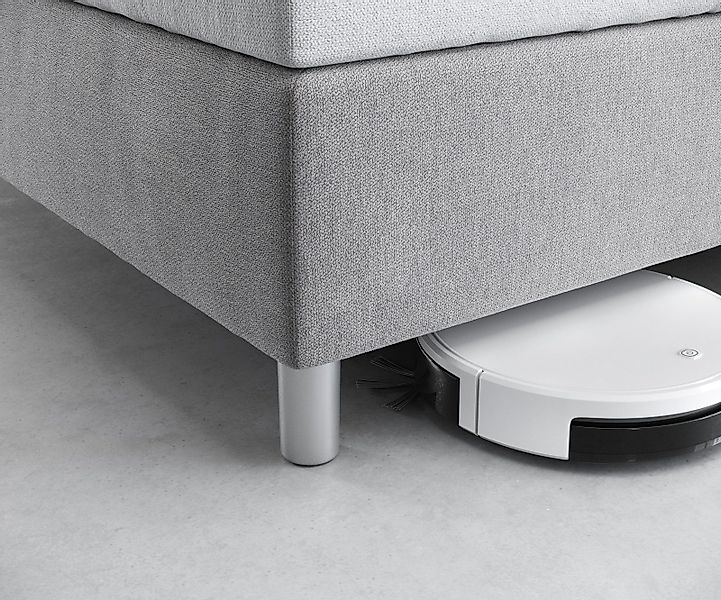 DELIFE Boxspringbett Fußvariantenset, Boxspringsystem alufarbig Füße günstig online kaufen
