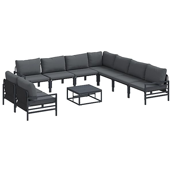 vidaXL Garten-Sofa-Set 10-Tlg Anthrazit Stahl 3379003 günstig online kaufen