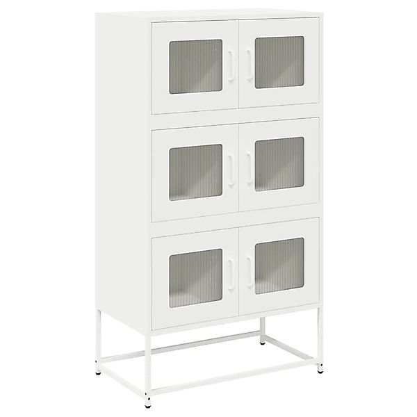 vidaXL Highboard Weiß 68x39x123 cm Stahl 853355 günstig online kaufen