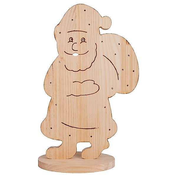 Näve Leuchten LED-Dekoleuchte Santa natur Holz B/H/T: ca. 17x80x37,7 cm günstig online kaufen