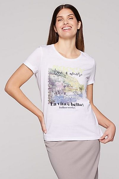 SOCCX Rundhalsshirt mit Seitenschlitze günstig online kaufen