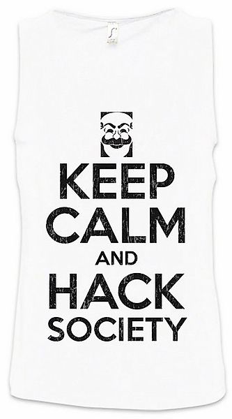 Urban Backwoods Tanktop Keep Calm And Hack Society Ärmelloses T-Shirt Hacke günstig online kaufen