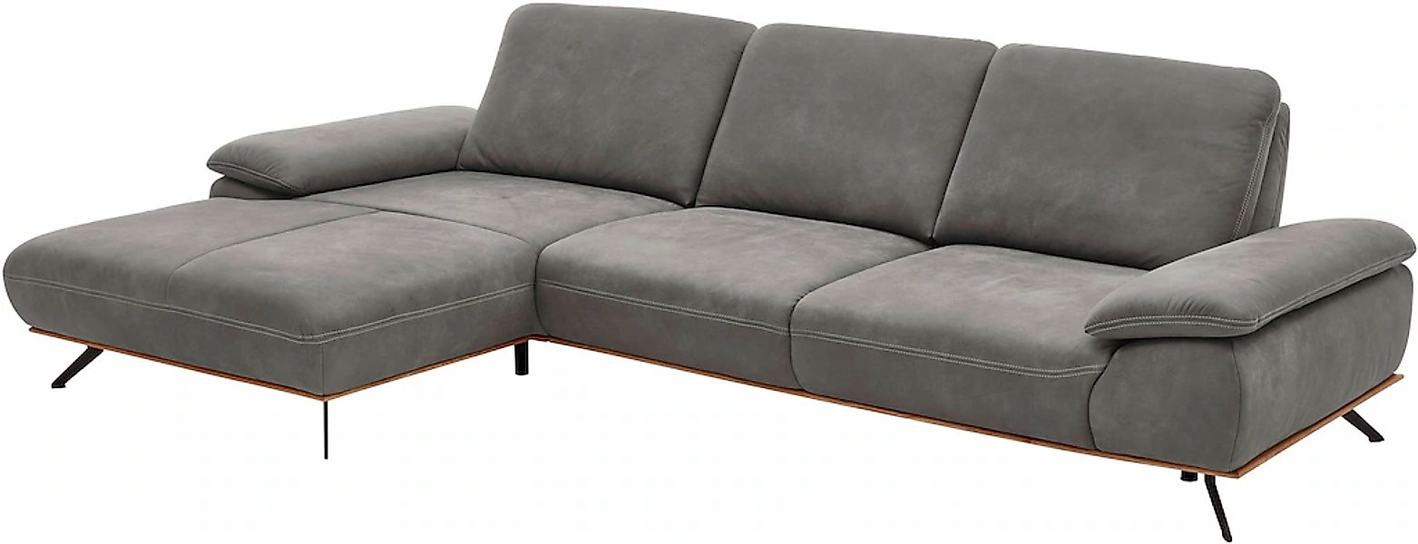 Die PlanBar Ecksofa "PN-EM18063 L-Form", wahlweise mit echt bezogenem Rücke günstig online kaufen