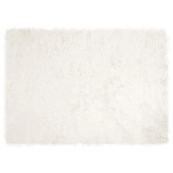 vidaXL Kunstschaffell Teppich Tafalla Weiß 120 x 170 cm Polyester 42021460 günstig online kaufen