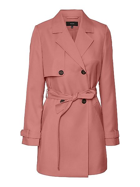 VERO MODA Langärmeliger Trenchcoat Damen Pink günstig online kaufen