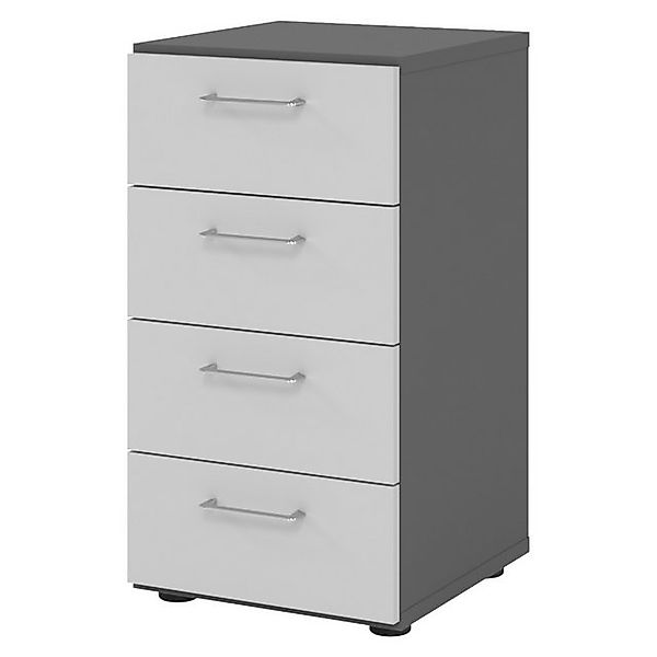 bümö Aktenschrank smart Schubladen Schrank - 4 Schübe Dekor: Graphit/Grau günstig online kaufen