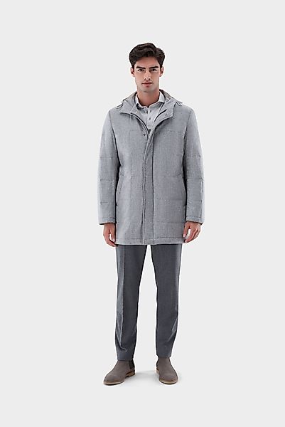 Steppparka aus Wollflanell mit Kontrastdetails günstig online kaufen