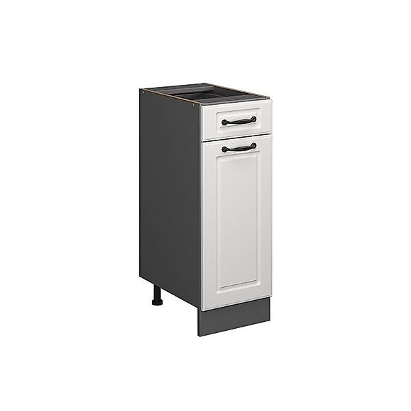 Vicco Küchenunterschrank R-Line Weiß Landhaus/Anthrazit 30 cm ohne Arbeitsp günstig online kaufen