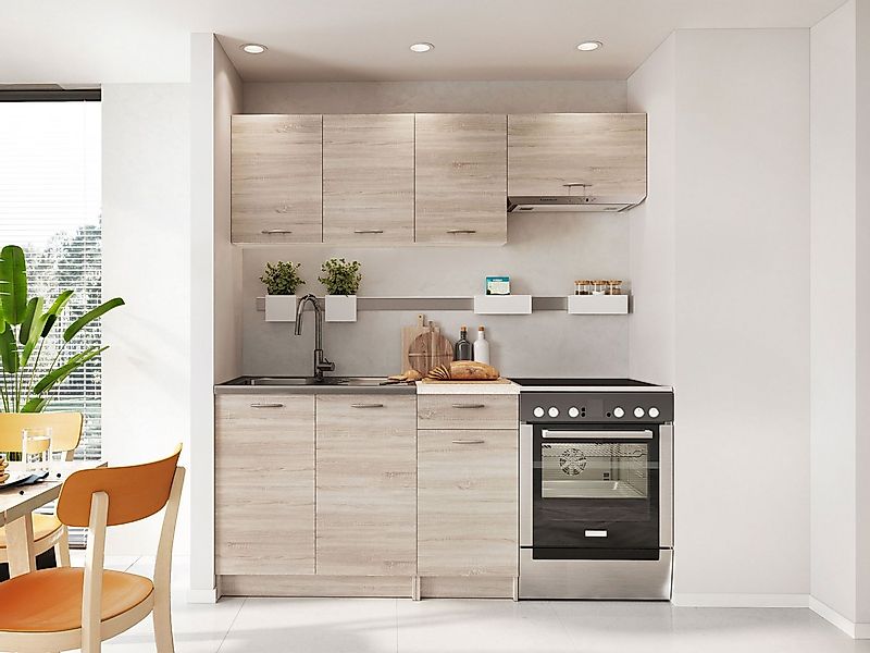 MIRJAN24 Küchenzeile Mela 180, (3x Hängeschranke, 2x Unterschränke), mit Ar günstig online kaufen