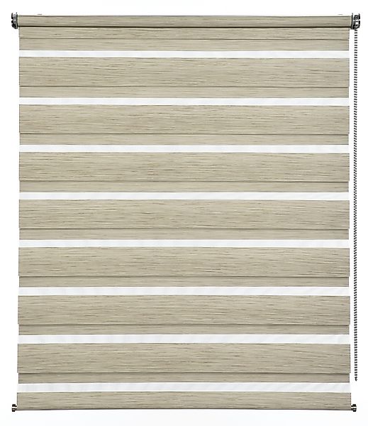 GARDINIA Doppelrollo »de luxe« halbtransparent Sichtschutz mit Bohren/ohne günstig online kaufen