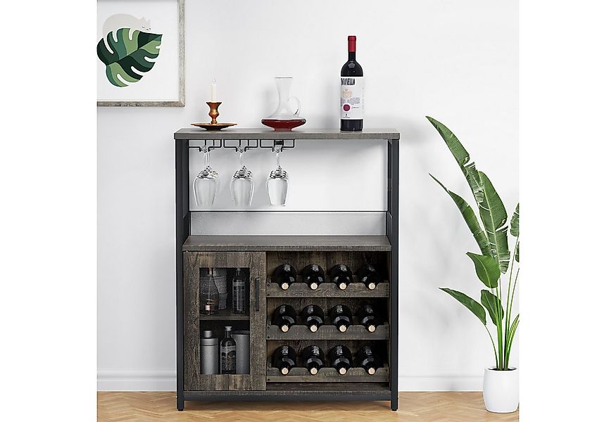 GarveeMore Weinschrank,Barschrank mit Glashalter und Netztür,industrielles günstig online kaufen