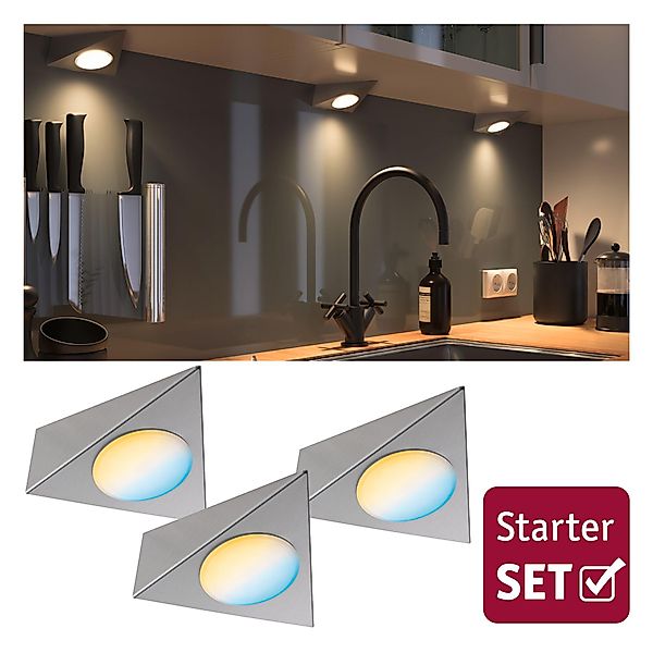 Paulmann "Clever Connect LED Spot Trigo Tunable White 3x2,1W 12VA Nickel ge günstig online kaufen