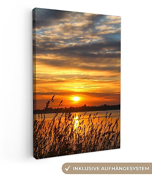 OneMillionCanvasses® Leinwandbild Sonnenuntergang - Meer - günstig online kaufen