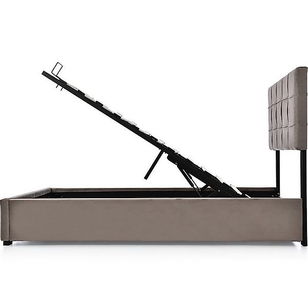 STILVORA Polsterbett 140x200 Bettgestell mit Stauraum,Jugendbett mit Verste günstig online kaufen
