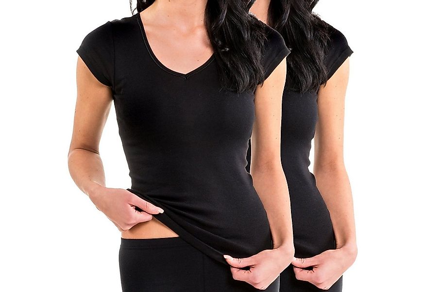 HERMKO Unterziehshirt 17880 2er Pack Damen kurzarm Shirt günstig online kaufen