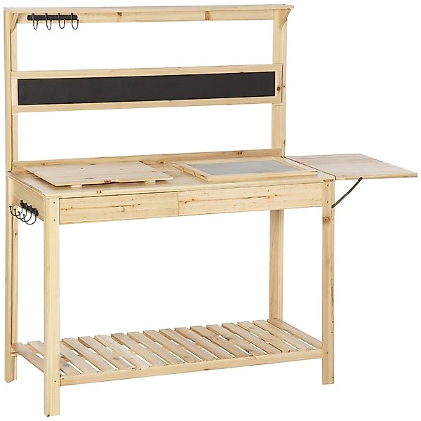 Outsunny Pflanztisch Mit 8 Haken Schublade günstig online kaufen