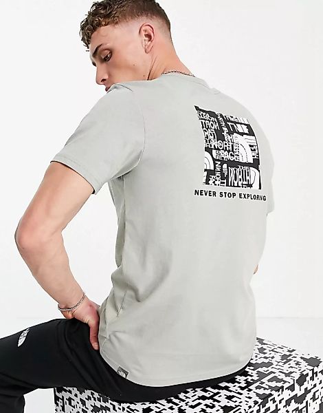 The North Face – Distorted – T-Shirt mit Logo in Grau günstig online kaufen