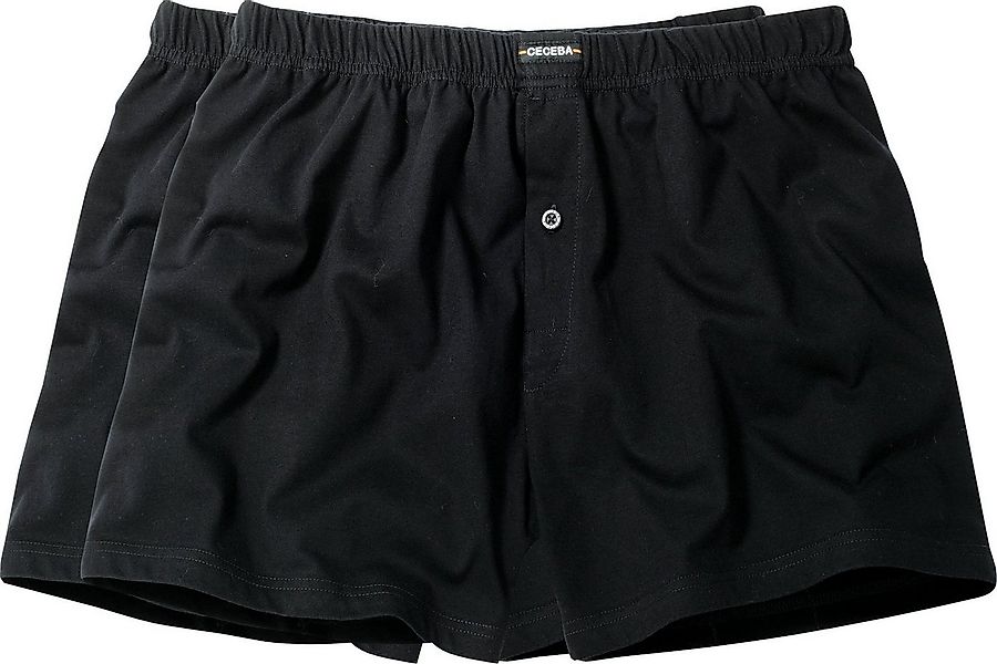 CECEBA Boxershorts Bio Herren-Boxershorts 2er-Pack Single-Jersey Uni günstig online kaufen