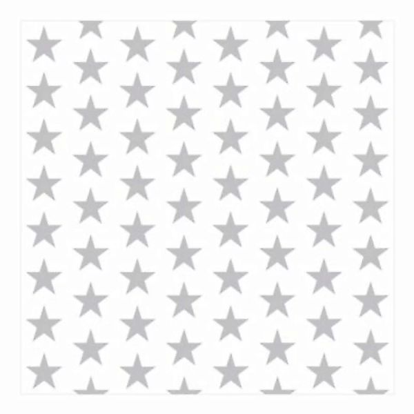 Bilderwelten Kindertapete Große graue Sterne auf Weiß weiß Gr. 432 x 290 günstig online kaufen
