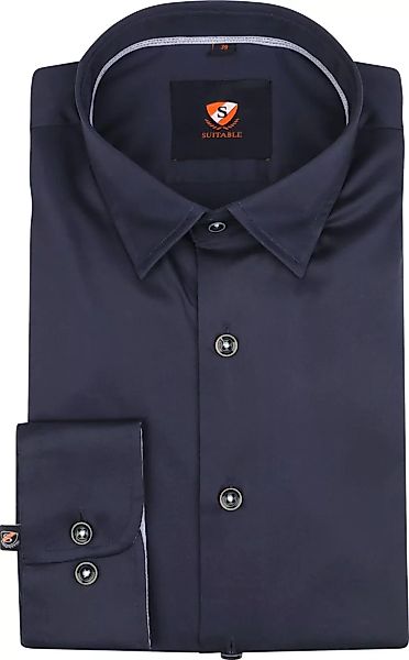 Suitable Twill Hemd Dunkelblau - Größe 43 günstig online kaufen