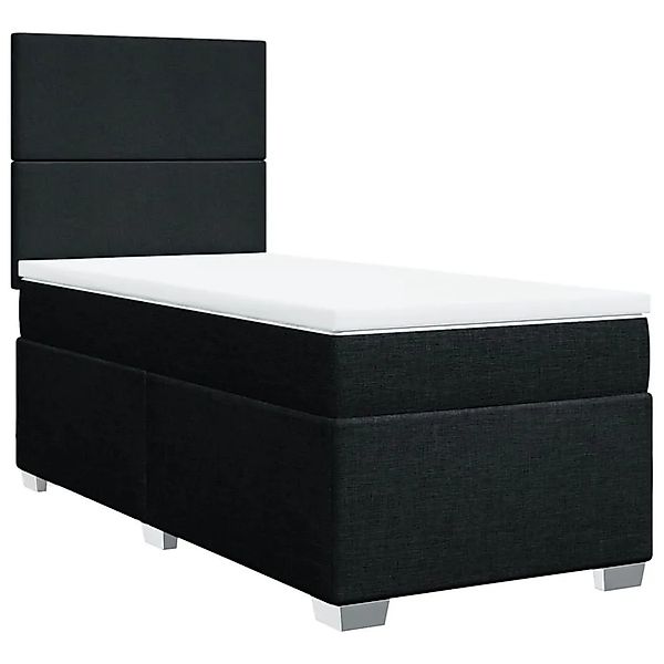 vidaXL Boxspringbett mit Matratze Schwarz 90x190 cm Stoff 3292638 günstig online kaufen